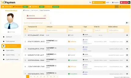 View transaction details
